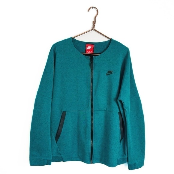 Nike Tech Women’s XL Teal Blue Full Zip Sweatshirt Jacket - Picture 1 of 5